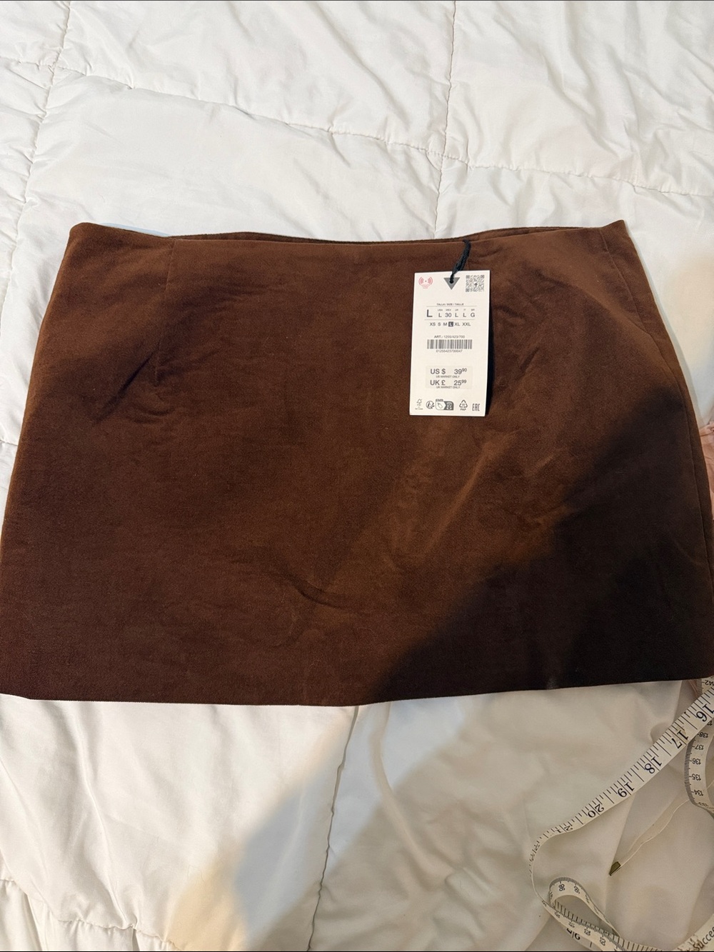 Zara Brown Mini Skirt - Simple Straight Cut